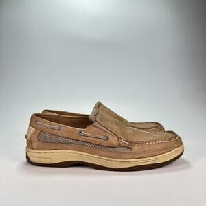Sperry Top Sider Billfish Tan Leather Slip On Boat Shoes 0852822 Men's Size 11M